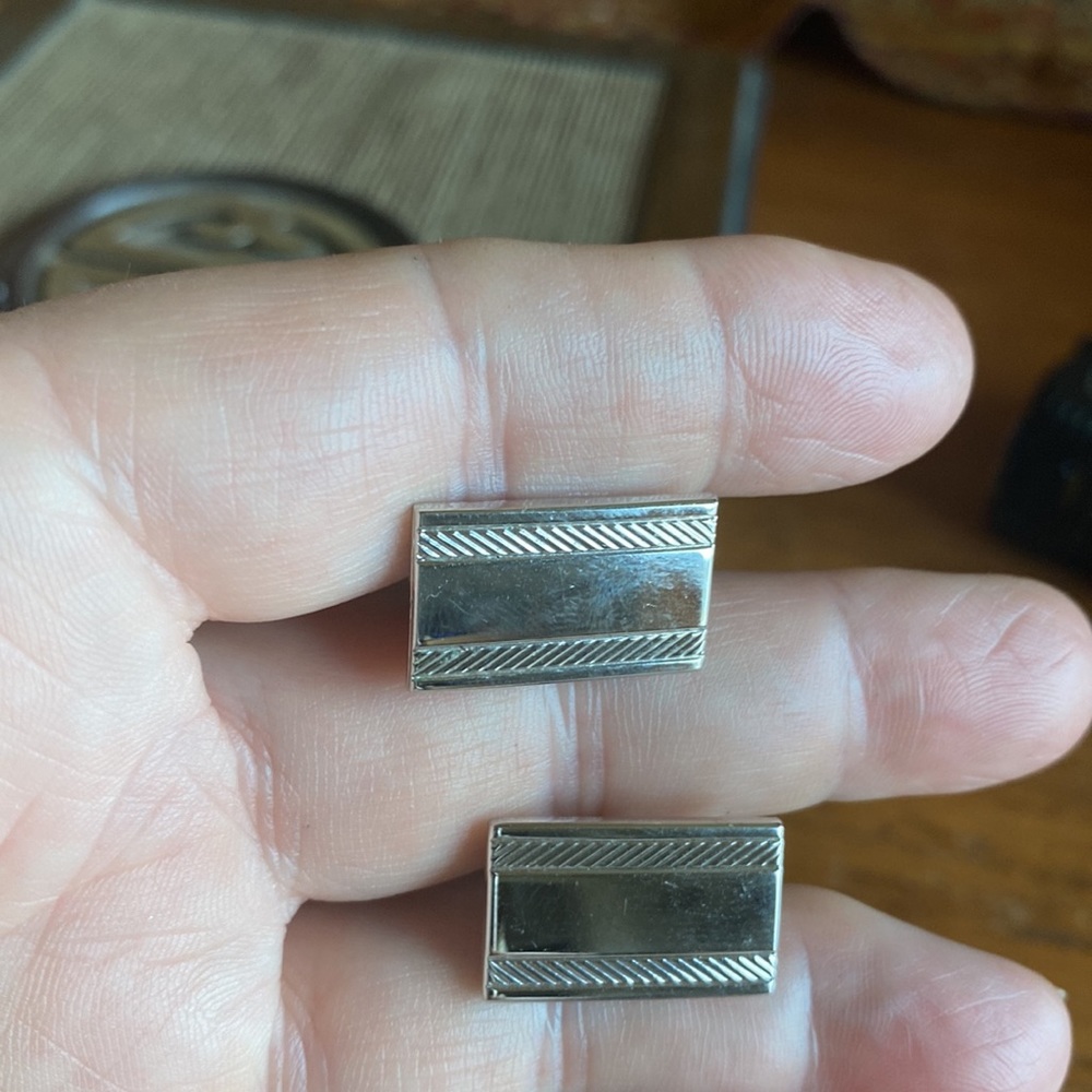 Vintage Shields Marked Rectangular Silver Mid-Cen… - image 2